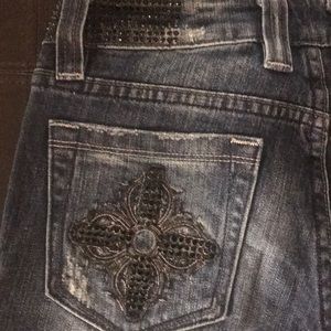 Miss Me Embellished distressed bootcut jeans